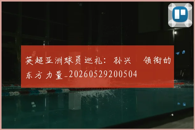 英超亚洲球员巡礼:孙兴慜领衔的东方力量_20260529200504
